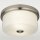 Deckenlampe rund Ø 30 cm rund Nickel Weiß 2x E27 Metall Glas
