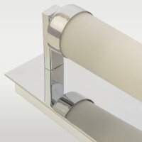 Wandlampe Glas Metall E14 23,3 cm hoch Chrom Weiß