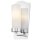 Wandlampe Glas Metall E14 23,3 cm hoch Chrom Weiß
