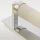 Wandlampe Glas Metall E14 23,3 cm hoch Chrom Weiß