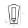 Wandlampe Glas Metall E14 23,3 cm hoch Chrom Weiß