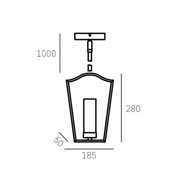 Pendelleuchte Chrom Weiß B: 18,5 cm Metall Glas E14