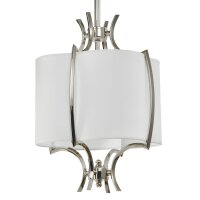 Pendelleuchte Stoff Metall E14 Ø 32 cm in Nickel...