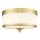 Deckenlampe rund D: 35 cm in Messing Weiß 3x E27 Glas Metall