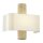 Wandlampe eckig B: 24 cm Stoff Travertin 2x G9 KORDEN