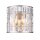 Wandlampe Schwarz Weiß B: 28 cm Up Down Kristall Metall