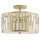 Deckenleuchte Kristall Metall D: 40,5 cm rund 3x E27