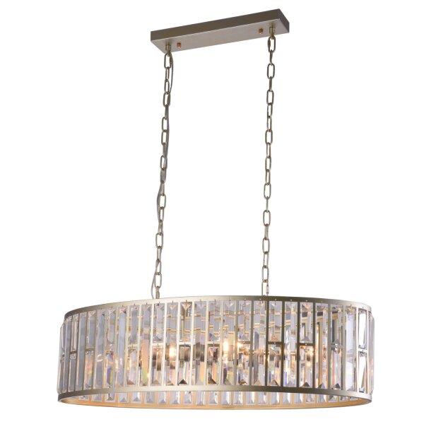 Hängelampe Kristall Metall L: 78 cm H: max. 130 cm 6x E27