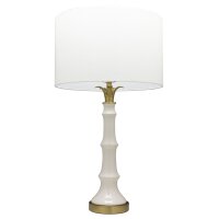 Beistelllampe Keramik Stoff 72,5 cm hoch in Weiß...