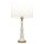 Beistelllampe Keramik Stoff 72,5 cm hoch in Weiß Messing E27