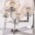 Pendelleuchte Stoff Metall E14 B: 43,5 cm H: max. 172 cm