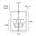 Pendelleuchte Chrom Schwarz B: 43 cm Metall Stoff 4x E14