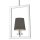 Pendelleuchte Metall Stoff B: 25cm H: max. 149cm Chrom Schwarz