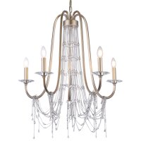 Kronleuchter Kristall Metall B: 68 cm H: max. 1,7 m 5x E14