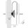 Wandlampe Alabaster Metall 39 cm hoch in Messing Weiß E27