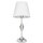 Tischlampe Silber Weiß 50,4 cm hoch Metall Glas Stoff E27