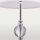 Tischlampe Silber Weiß 50,4 cm hoch Metall Glas Stoff E27