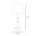 Tischlampe Silber Weiß 50,4 cm hoch Metall Glas Stoff E27
