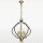 Pendelleuchte Metall 45 cm breit in Schwarz Gold Vintage E14