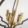 Pendelleuchte Metall 45 cm breit in Schwarz Gold Vintage E14