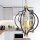Pendelleuchte Metall 45 cm breit in Schwarz Gold Vintage E14