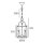 Hängelampe Metall Glas 20 cm breit in Messing 3x E14 Vintage