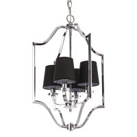 Hängelampe Chrom Schwarz B: 46 cm 4-flammig E14