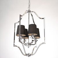 Hängelampe Chrom Schwarz B: 46 cm 4-flammig E14