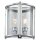Wandlampe innen Metall Glas klein H: 23 cm Chrom 2x E14
