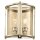 Wandleuchte Metall Glas H: 23 cm klein in Gold 2x E14