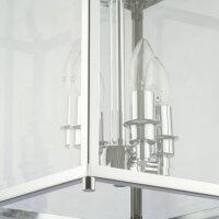Hängelampe Chrom B: 28 cm H: max. 173 cm Metall Glas