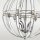 Hängelampe rund D: 52 cm Chrom Kugelschirm Metall Glas Modern