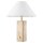 Beistelllampe 50 cm Travertin Metall Stoff E27