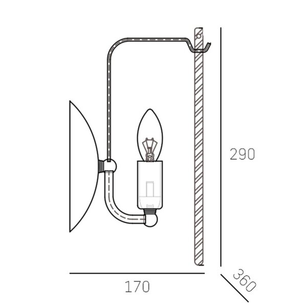 Wandlampe Metall Glas B: 36 cm 3x E14 Modern Design