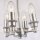 Pendelleuchte Glas Metall Ø 36 cm Chrom 4x E14 Vintage