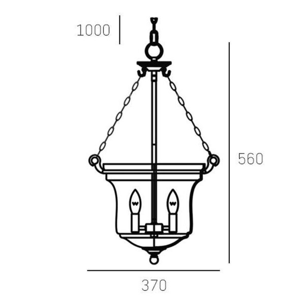 Pendelleuchte Metall Glas Ø 37 cm Chrom 3x E14
