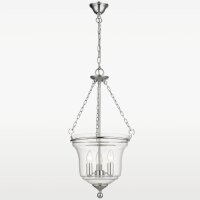 Pendelleuchte Metall Glas Ø 37 cm Chrom 3x E14
