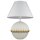 Tischlampe E27 Stoff Metall E27 43 cm in Weiß Messing