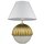 Tischlampe E27 Weiß Messing 43 cm Stoff Metall