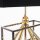 Tischlampe Schwarz Gold 64 cm Stoff Metall E27