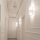 Wandlampe Glas Metall 56 cm hoch in Klar Champagner 2x E14