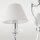 Kronleuchter mit Schirm B: 51 cm Chrom Weiß Stoff Metall E14