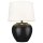 Tischlampe Keramik Stoff in Schwarz Weiß 58 cm E27