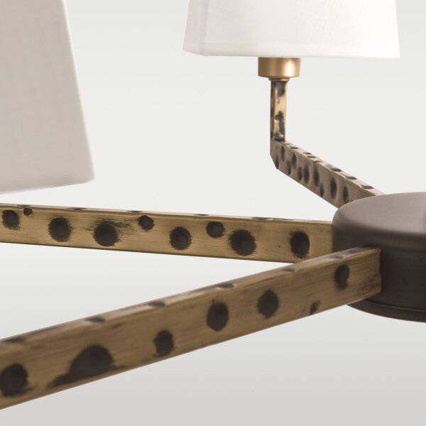 Kronleuchter Metall Stoff E14 B: 71 cm H: max. 194 cm