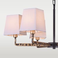 Kronleuchter Metall Stoff E14 B: 71 cm H: max. 194 cm