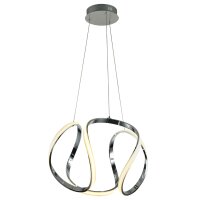 LED Hängelampe Metall B: 52 cm Chrom 3000 K 2835 lm
