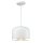 Hängelampe Metall Glas E27 D: 39 cm Weiß Modern