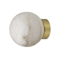 Wandleuchte Kugelschirm Alabaster Metall Ø 10 cm...