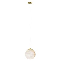 Pendelleuchte Kugelschirm &Oslash; 10 cm G9 Alabaster Metall