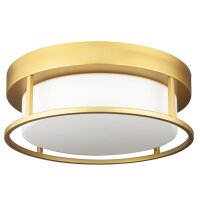Deckenleuchte rund Ø 30 cm Glas Metall in Gold...